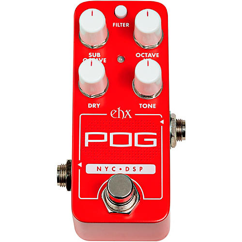 Electro-Harmonix Pico POG Poly Octave Generator Effects Pedal Red