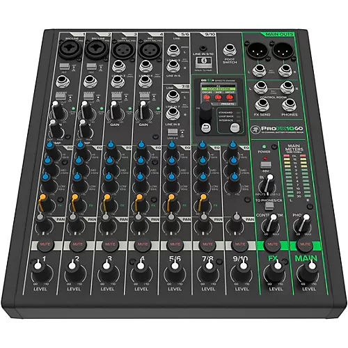 Mackie ProFX10 GO 10-Channel Battery-Powered Analog Mixer