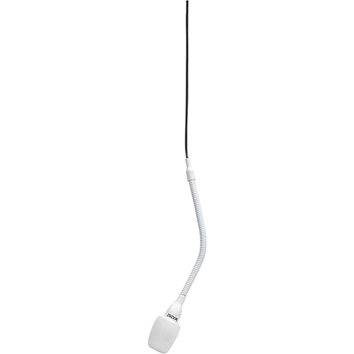 Shure MX202 MicroFlex Condenser Microphone With Inline Preamp Bright White Cardioid