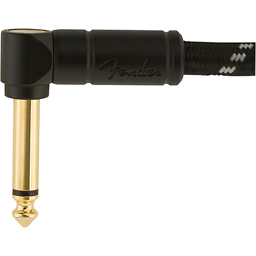 Fender Deluxe Series Angle to Angle Instrument Cable 3 ft. Black Tweed
