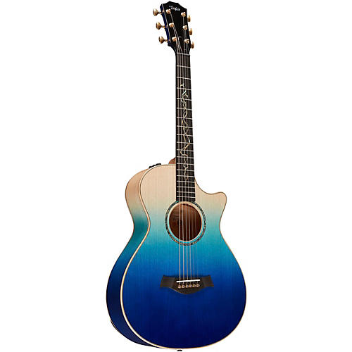 Taylor Custom All Urban Ash 12-Fret Grand Concert Acoustic-Electric Guitar Ombre Blue