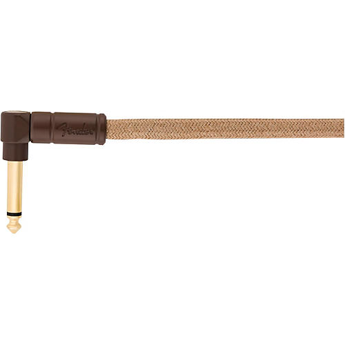 Fender Festival Pure Hemp Straight to Angle Instrument Cable 18.6 ft. Natural