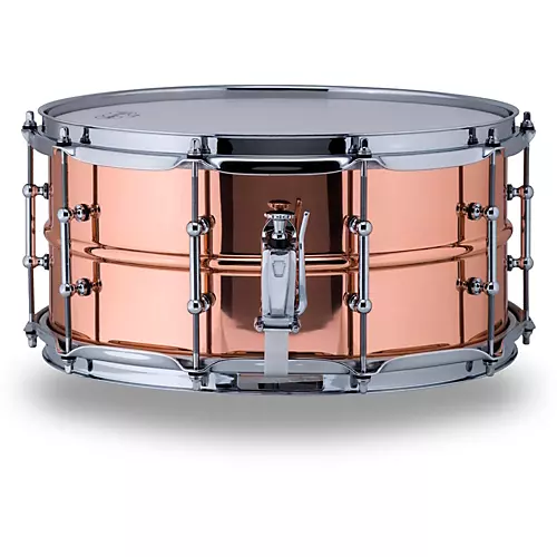 Ludwig Copper Phonic Smooth Snare Drum 14 x 6.5 in. Raw Smooth Finish with Imperial Lugs