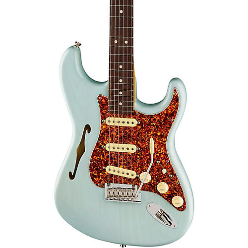 Fender American Professional II Stratocaster Thinline Limited-Edition Electric Guitar Transparent Shell Pink
