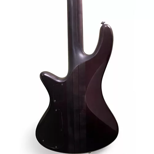 Used Schecter Guitar Research stiletto studio 4 see thru black satin Electric Bass Guitar see thru black satin