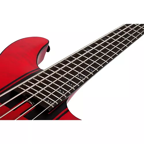 Schecter Guitar Research C-5 GT 5-String Electric Bass Guitar Satin Trans Red