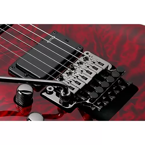 Schecter Guitar Research Hellraiser C-1 With Floyd Rose Sustaniac Left-Handed Electric Guitar Black Cherry