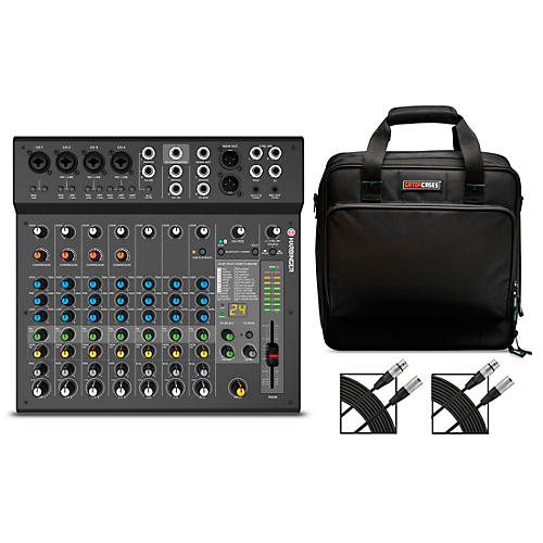 Harbinger LX12 12-Channel Analog Mixer With Gator Mixer Bag and Cables