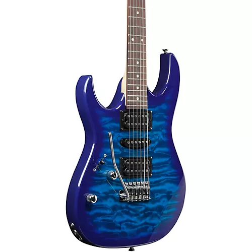 Ibanez GRX70QAL Left-Handed Electric Guitar Transparent Blue Burst
