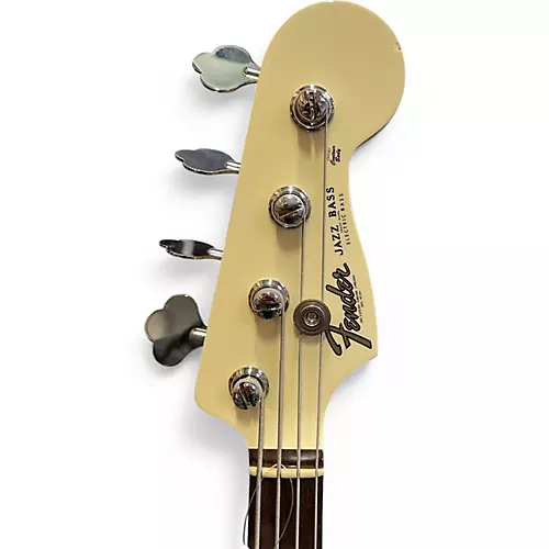 Used 2006 Fender American Hot Rod Jazz Bass With Matching Headstock Classic White Electric Bass Guitar Classic White