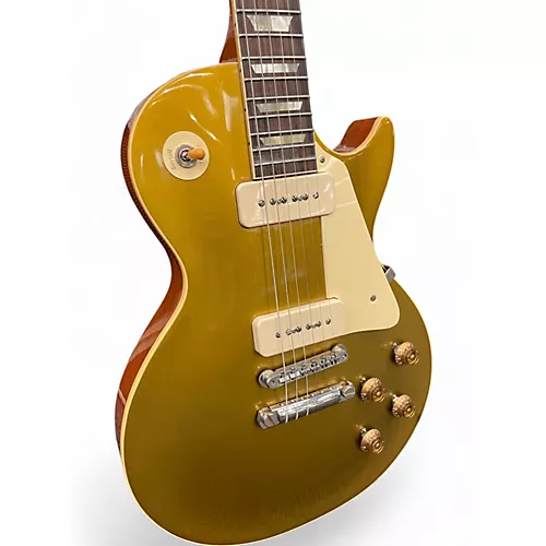 Used Gibson 1956 custom shop les paul standard Gold Top Solid Body Electric Guitar Gold Top