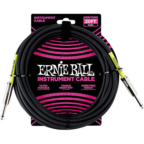Ernie Ball Straight Instrument Cable - Black 15 ft.