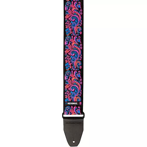 Dunlop Jimi Hendrix Blacklight Love Drops Guitar Strap Blue