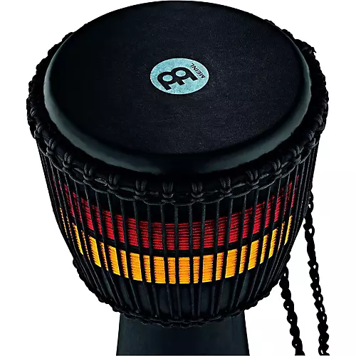 MEINL African Style Fire Rhythm Series Rope Tuned Wood Djembe 13 in. Black