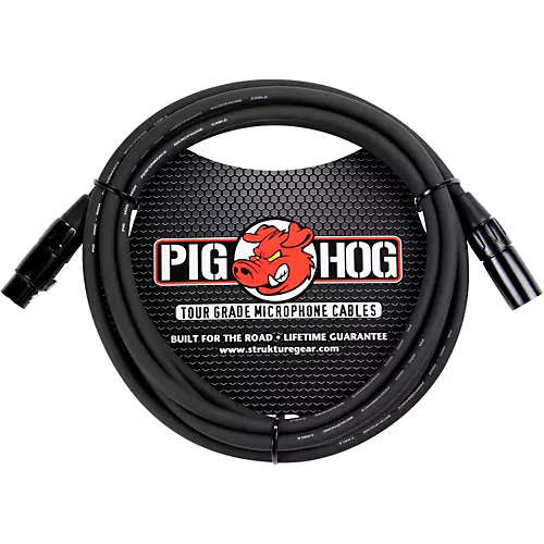 Pig Hog Microphone Cable 8 mm XLR Male to XLR Female 30 ft.