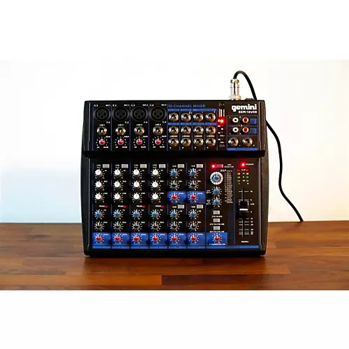 Gemini GEM-12USB 12-Channel USB Mixer for Podcasts With Bluetooth and Effects