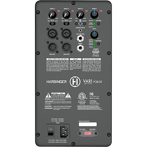 Harbinger VARI 2000 Series Powered Speakers Package With VS12 Subwoofer, Stands and Cables 10