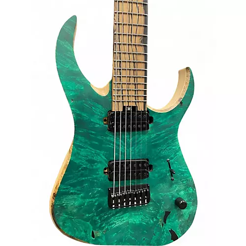 Used Ronciswall MIASMA 7 GREEN SATIN Solid Body Electric Guitar GREEN SATIN