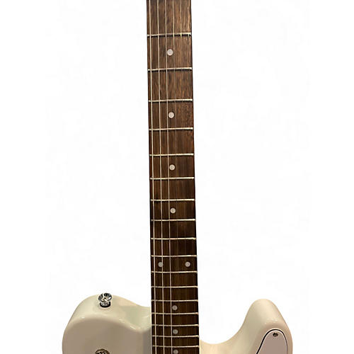 Used Fender JA90 Jim Adkins Thinline Telecaster White Hollow Body Electric Guitar White