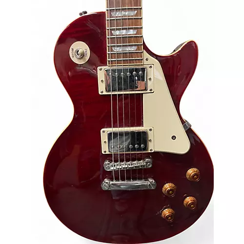 Used Epiphone Les Paul Standard Pro Trans Red Solid Body Electric Guitar Trans Red