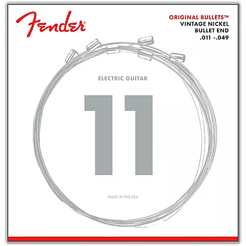 Fender 3150 Original Bullets Vintage Nickel Bullet End Electric Guitar Strings - Medium