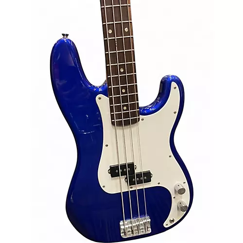 Used Squier P BASS Blue Electric Bass Guitar Blue