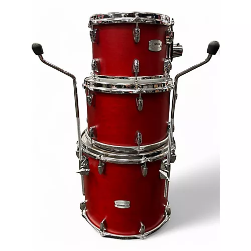 Used 2021 Yamaha 4 Piece Tour Custom CANDY APPLE SATIN Drum Kit CANDY APPLE SATIN