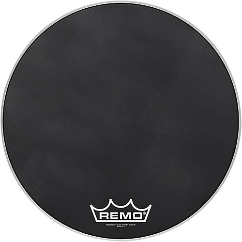Remo Powermax Black Suede Crimplock Bass Drum Head 20 in.