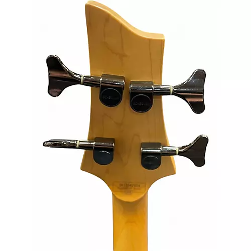 Used Schecter Guitar Research C4 4 String Black Electric Bass Guitar Black