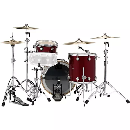 DW SSC Collector's Series 3-Piece FinishPly Shell Pack With Chrome Hardware Ruby Glass