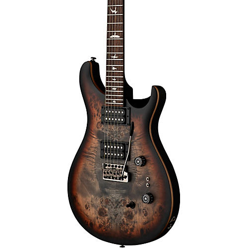 PRS SE Exotic Custom 24-08 Poplar Burl Electric Guitar Lake Blue Midnight Burst
