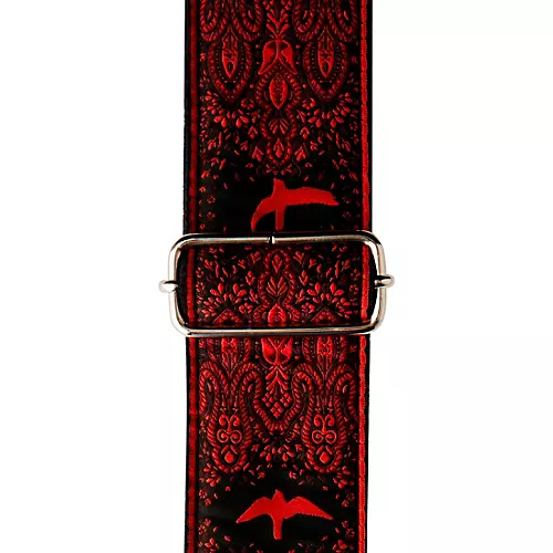 PRS Custom Jacquard Birds Fleur Guitar Strap Red 2 in.