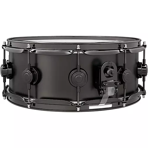 DW Collector's Series Satin Black Over Brass Snare Drum With Black Nickel Hardware 13 x 7 in.