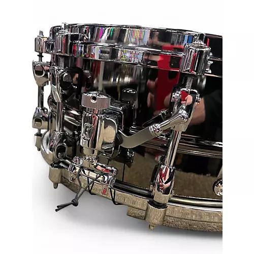 Used TAMA 6X14 Starphonic Snare STEEL Chrome Silver Drum Chrome Silver 13