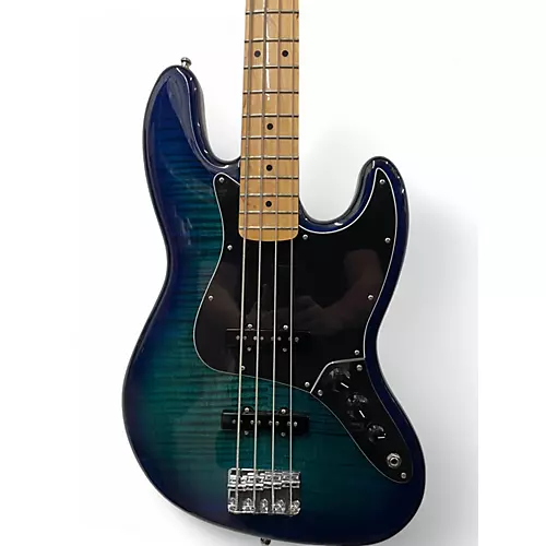 Used Fender Player Jazz Bass Plus Top Blue Burst Electric Bass Guitar Blue Burst