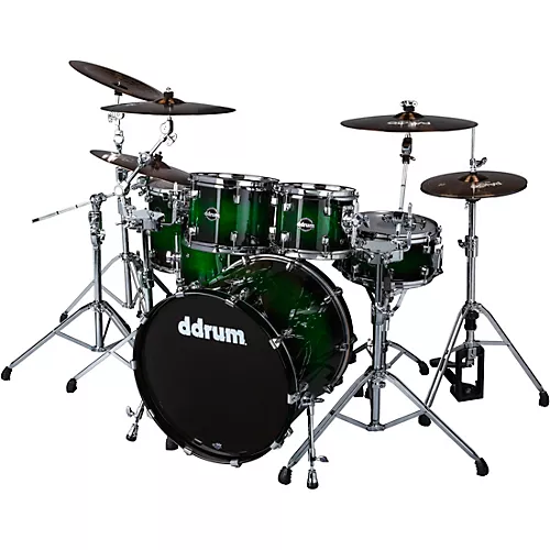 Ddrum Dominion Birch 6-Piece Shell Pack With Ash Veneer Trans Black