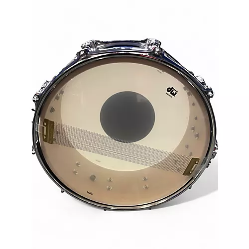 Used DW 6X14 Design Series Snare Blue Pearl Sparkle Drum Blue Pearl Sparkle 13