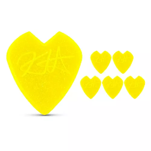 Dunlop Kirk Hammett Jazz III Yellow Glitter Guitar Pick 1.35 mm 24 Pack