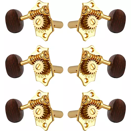 Grover Sta-Tite With 18:1 Gear Ratio 97-18 Series Rosewood Button Tuning Machines Gold