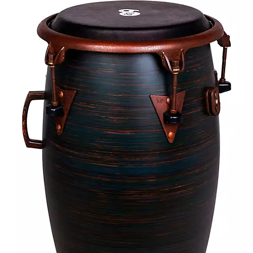 LP LP 60th Anniversary Top Tuning Fiberglass Conga with Rustic Bronze Hardware 11.75 in. Roasted Hazel Finish