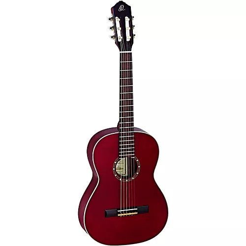 Ortega Family Series R121-7/8WR 7/8 Size Classical Guitar Transparent Wine Red 0.875