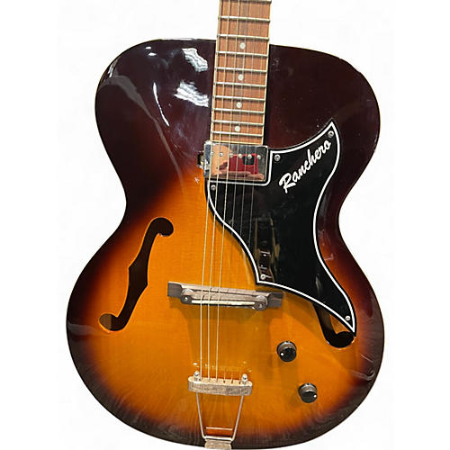 Used Supro Ranchero Sunburst Hollow Body Electric Guitar Sunburst