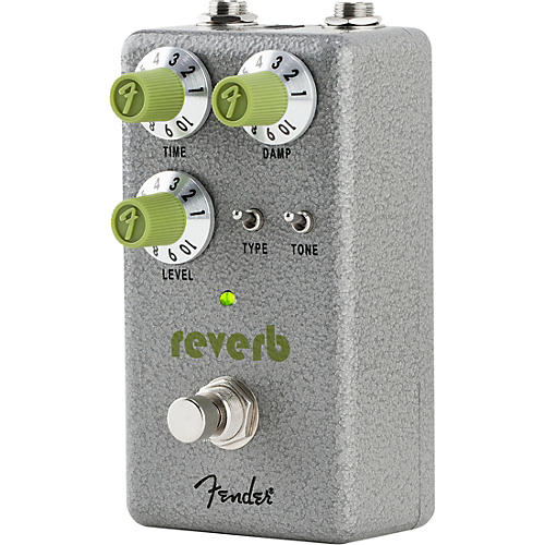 Fender Hammertone Reverb Effects Pedal Gray and Green