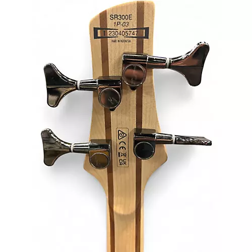 Used Ibanez SR300 SILVER Electric Bass Guitar SILVER