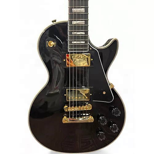 Used Epiphone INSPIRED BY GIBSON LES PAUL CUSTOM Ebony Solid Body Electric Guitar Ebony