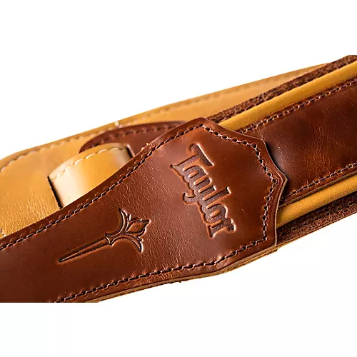 Taylor Nouveau Leather Guitar Strap Distressed Brown 2.5 in.