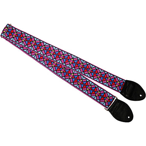 Souldier Stained Glass Guitar Strap Purple 2 in.