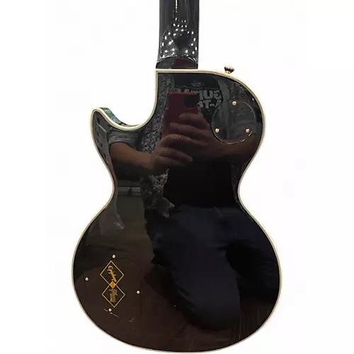 Used Epiphone INSPIRED BY GIBSON LES PAUL CUSTOM Ebony Solid Body Electric Guitar Ebony