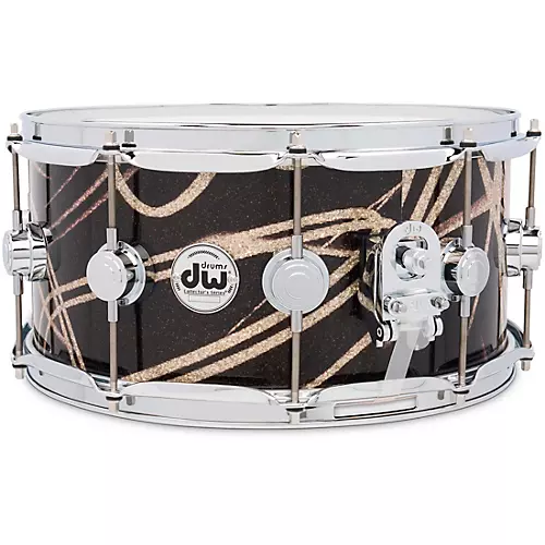 DW Collector's SSC Maple Finish Ply Snare Drum 14 x 6.5 in. White Glass Contrail Finish Ply