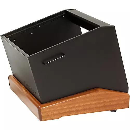 Argosy Rack 'n Roll H10 10 Space Rolling Rack with Mahogany Base